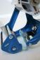 Preview: Handabroller blau K75B mit Bremse und 75mm Breite, robuster Metallrahmen